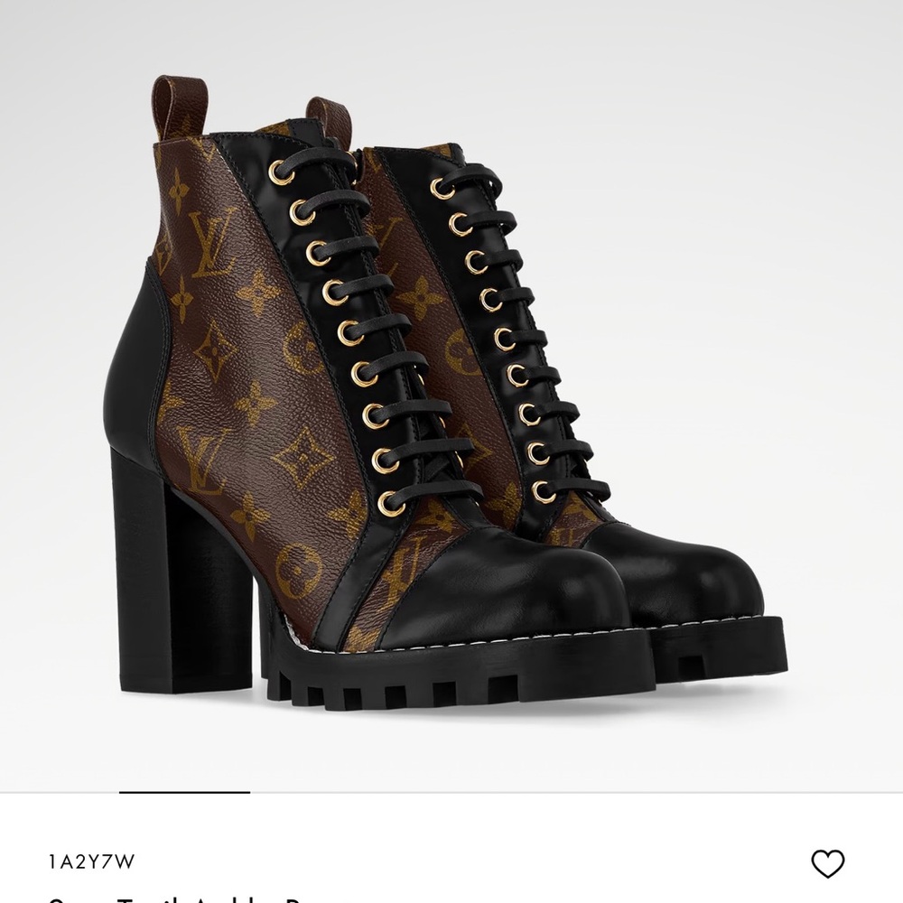 Louis Vuitton Black and Brown Ankle Boots